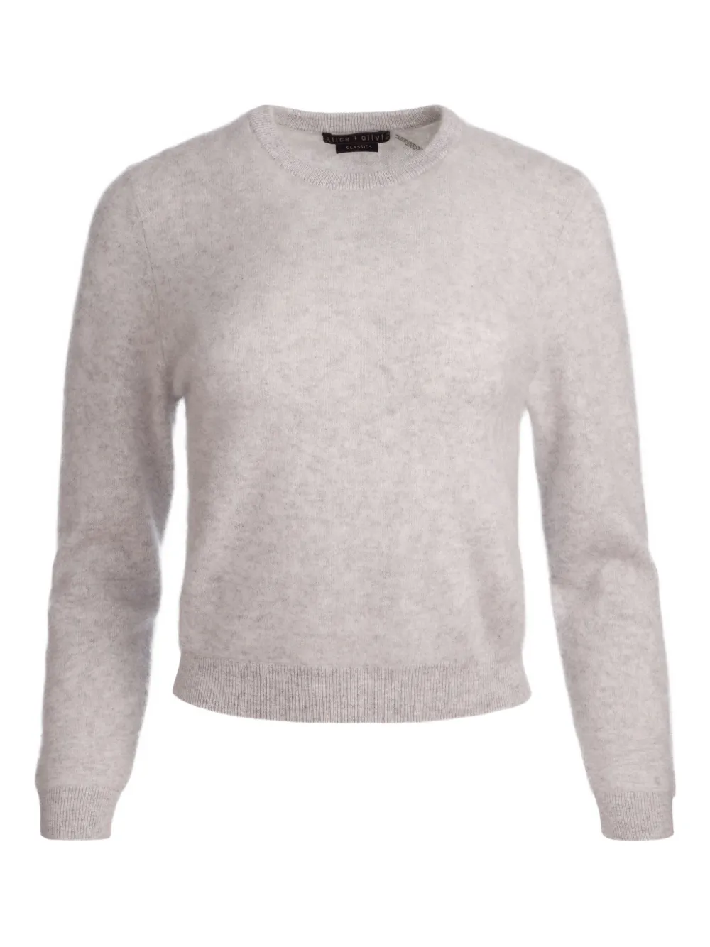 Alice And Olivia Carolee Cashmere Pullover In Gray