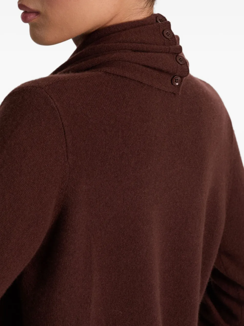 Alice And Olivia Jules Draped Cowl-neck Sweater In Brown