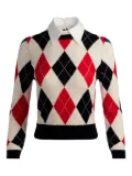 alice + olivia argyle-pattern sweater - Neutrals