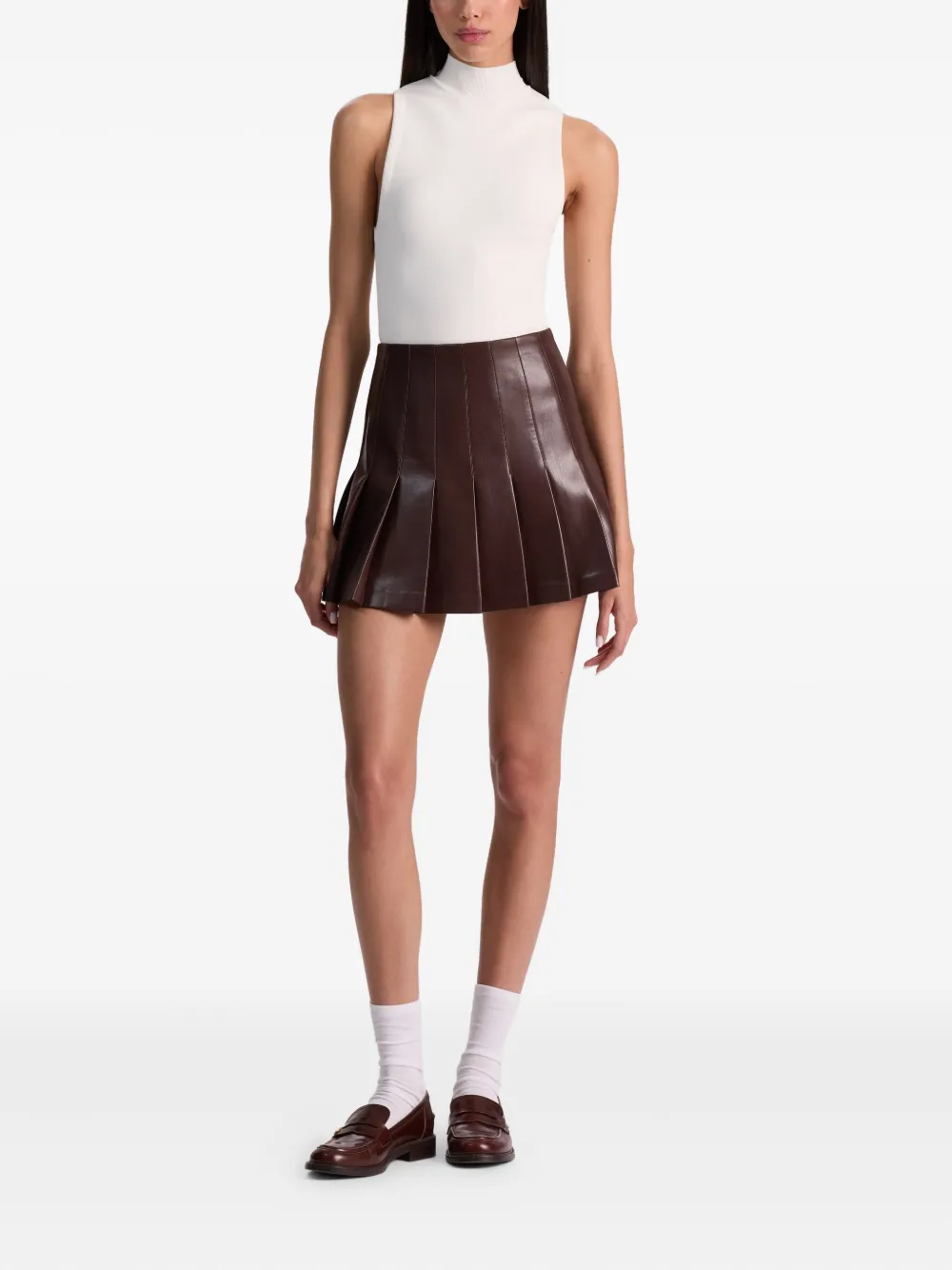 Alice + olivia pleated mini skirt - Bruin