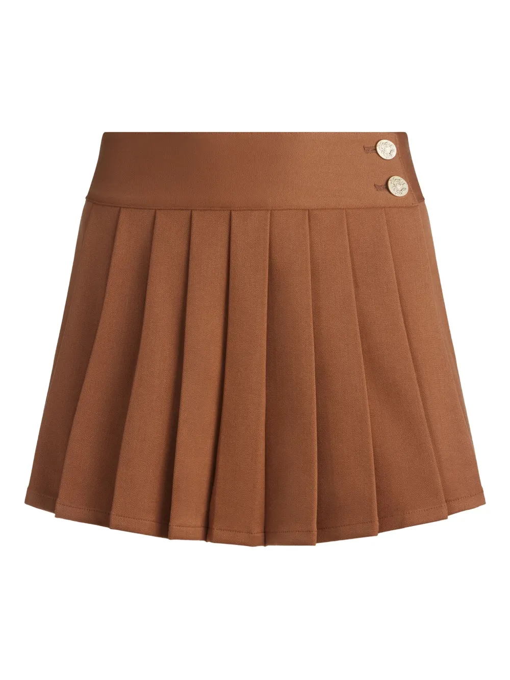 Alice And Olivia Pleated Side-stripe Skort In Brown
