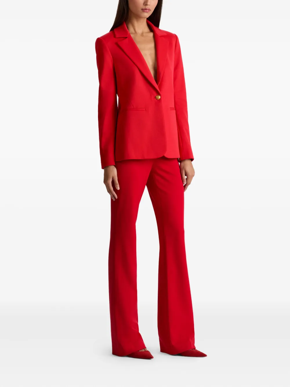 alice + olivia Blazer met enkele knoop Rood