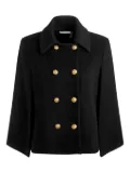 alice + olivia Reynalda double-breasted cape coat - Black