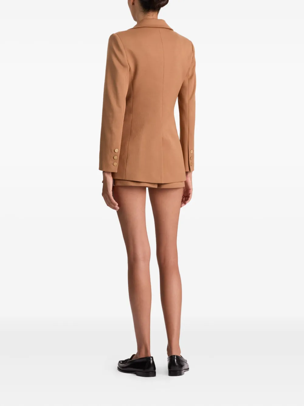 Alice And Olivia Breann Side-stripe Blazer In Brown