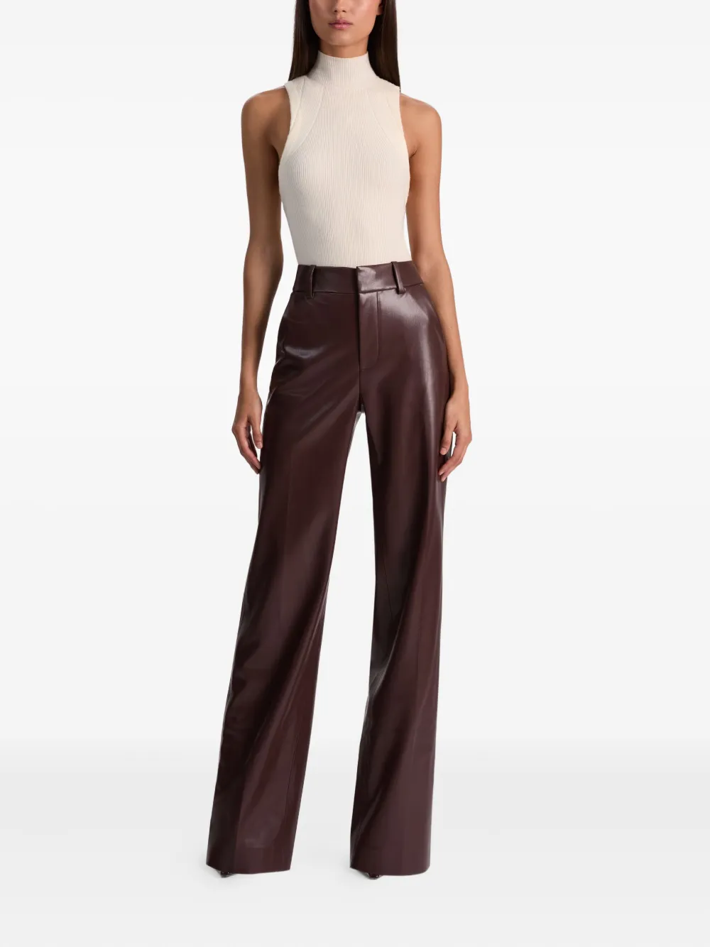 Alice + olivia Broek van imitatieleer - Bruin
