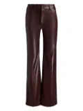 alice + olivia Alexander faux-leather trousers - Brown