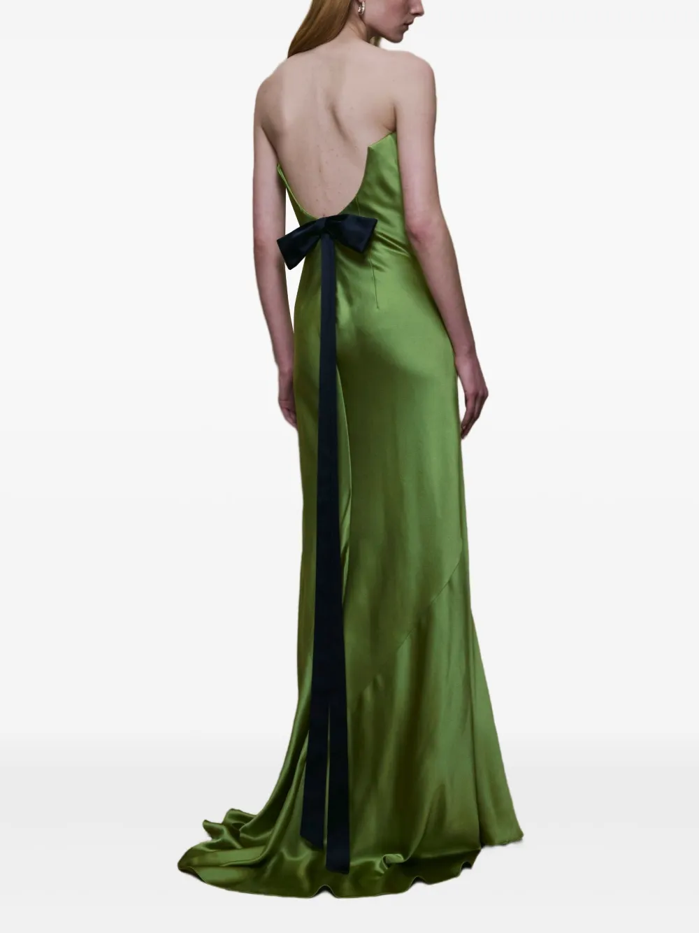 Alejandra Alonso Rojas Strapless avondjurk Groen