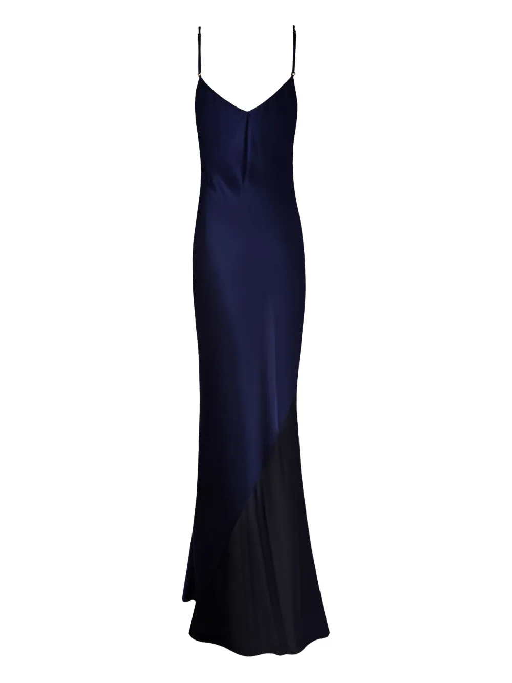 Alejandra Alonso Rojas Diana satin-paneled slip maxi dress - Blauw