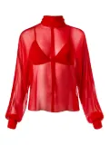 Alejandra Alonso Rojas turtleneck tie blouse - Red