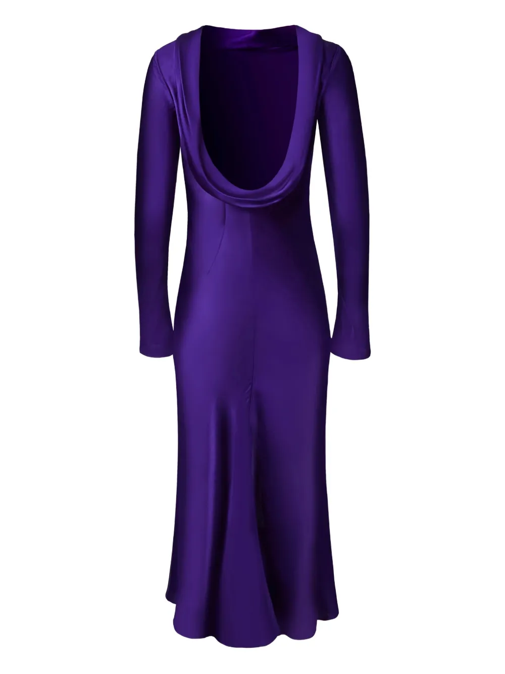 Alejandra Alonso Rojas Cowl-back Satin Midi Dress In Blue