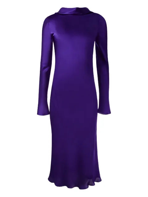 Alejandra Alonso Rojas cowl-back satin midi dress