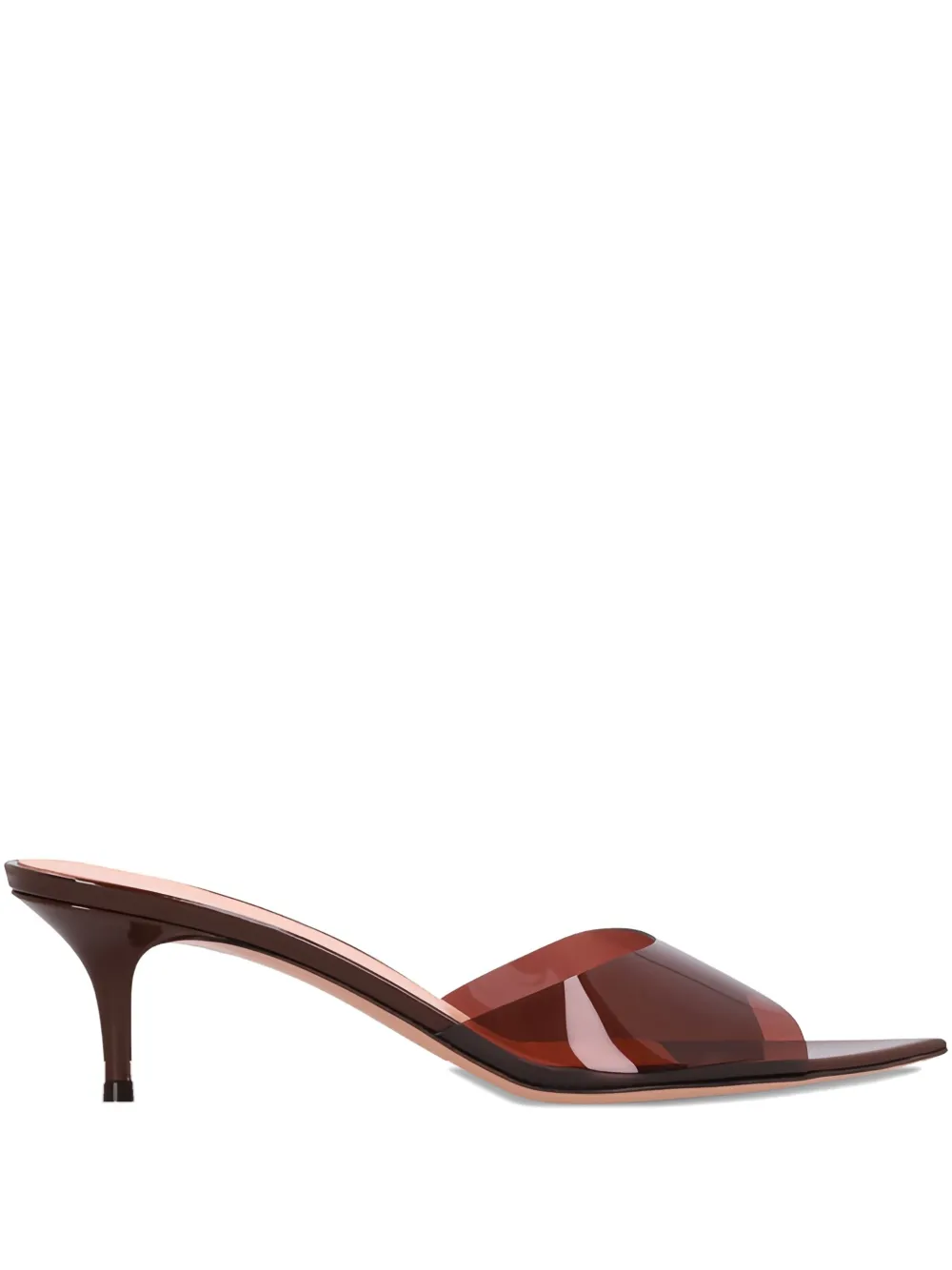 Gianvito Rossi 55mm Elle transparent-panel sandals Brown