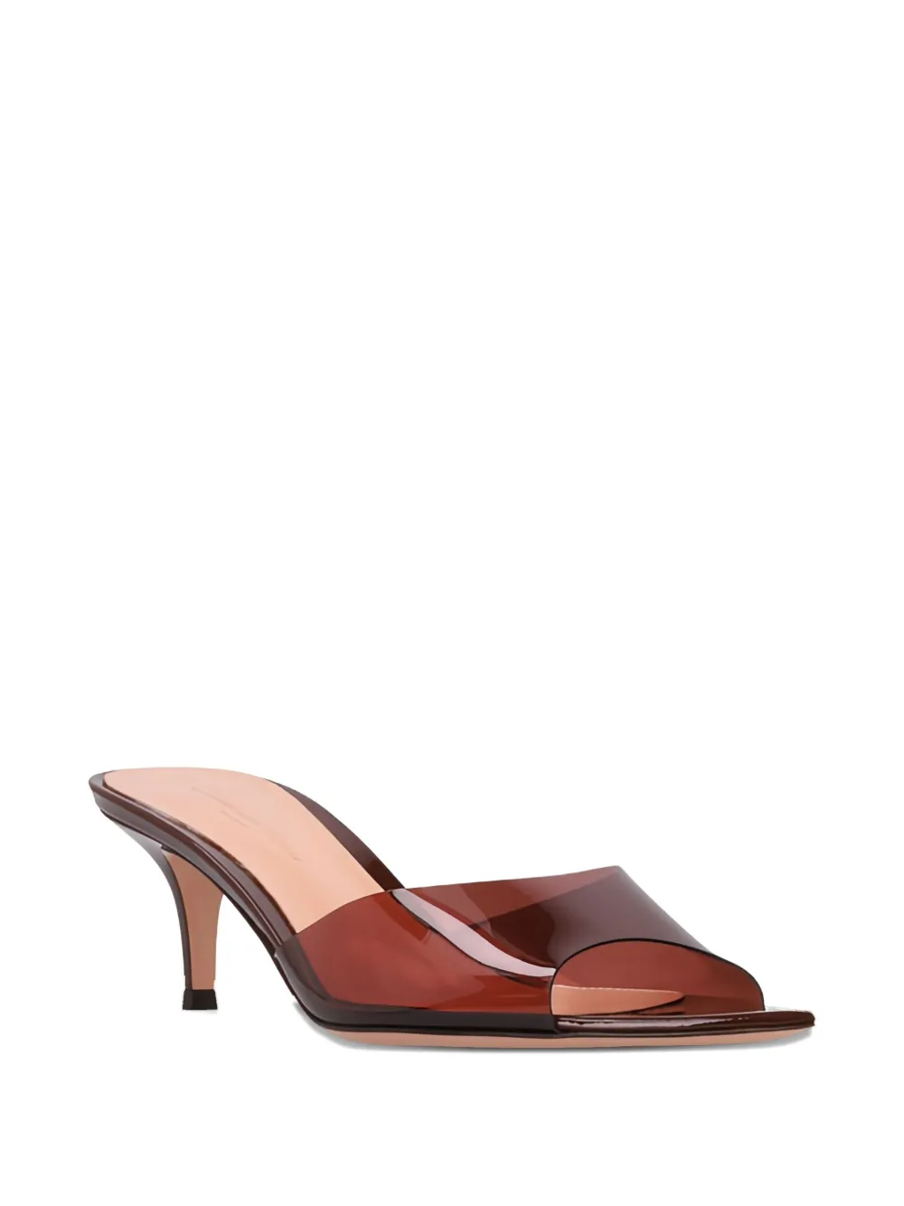 Gianvito Rossi 55mm Elle transparent-panel sandals Brown