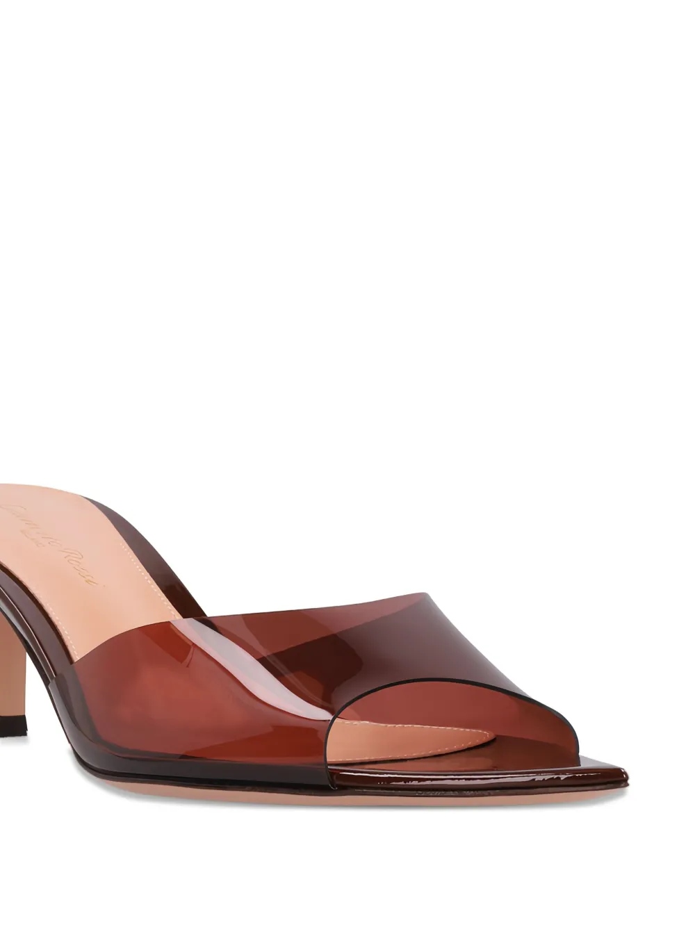 Gianvito Rossi 55mm Elle transparent-panel sandals Brown