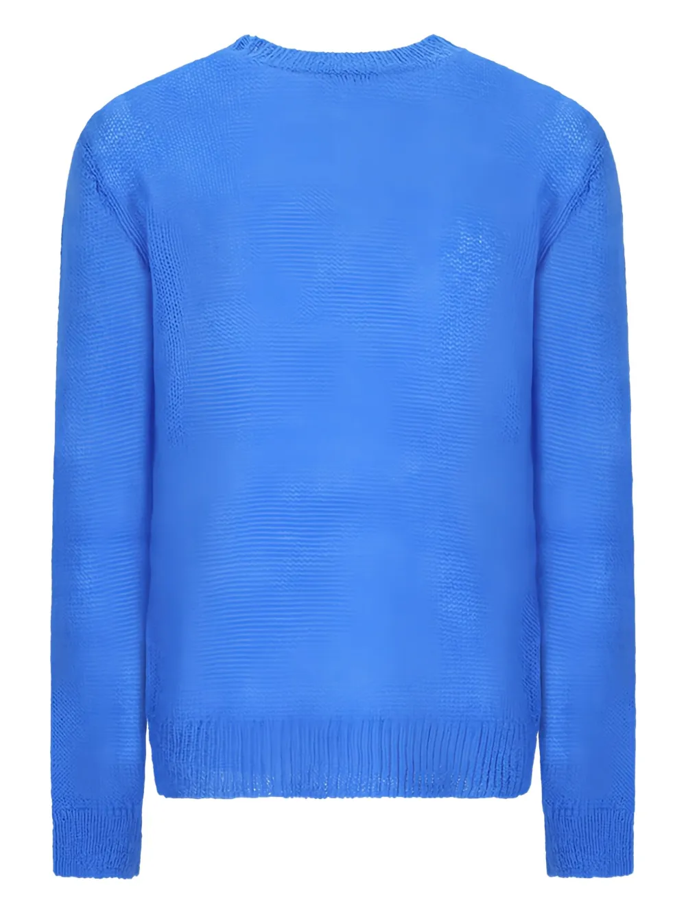 Dsquared2 Mohair Blend Crew Neck Long Sleeve Sweater In Blue