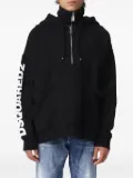 DSQUARED2 half-zip hooded sweatshirt - Black