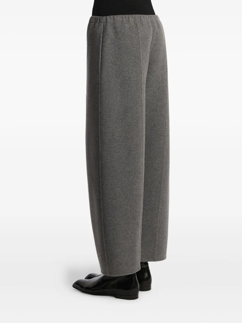 KHAITE Broek met elastische taille en vlakken Grijs