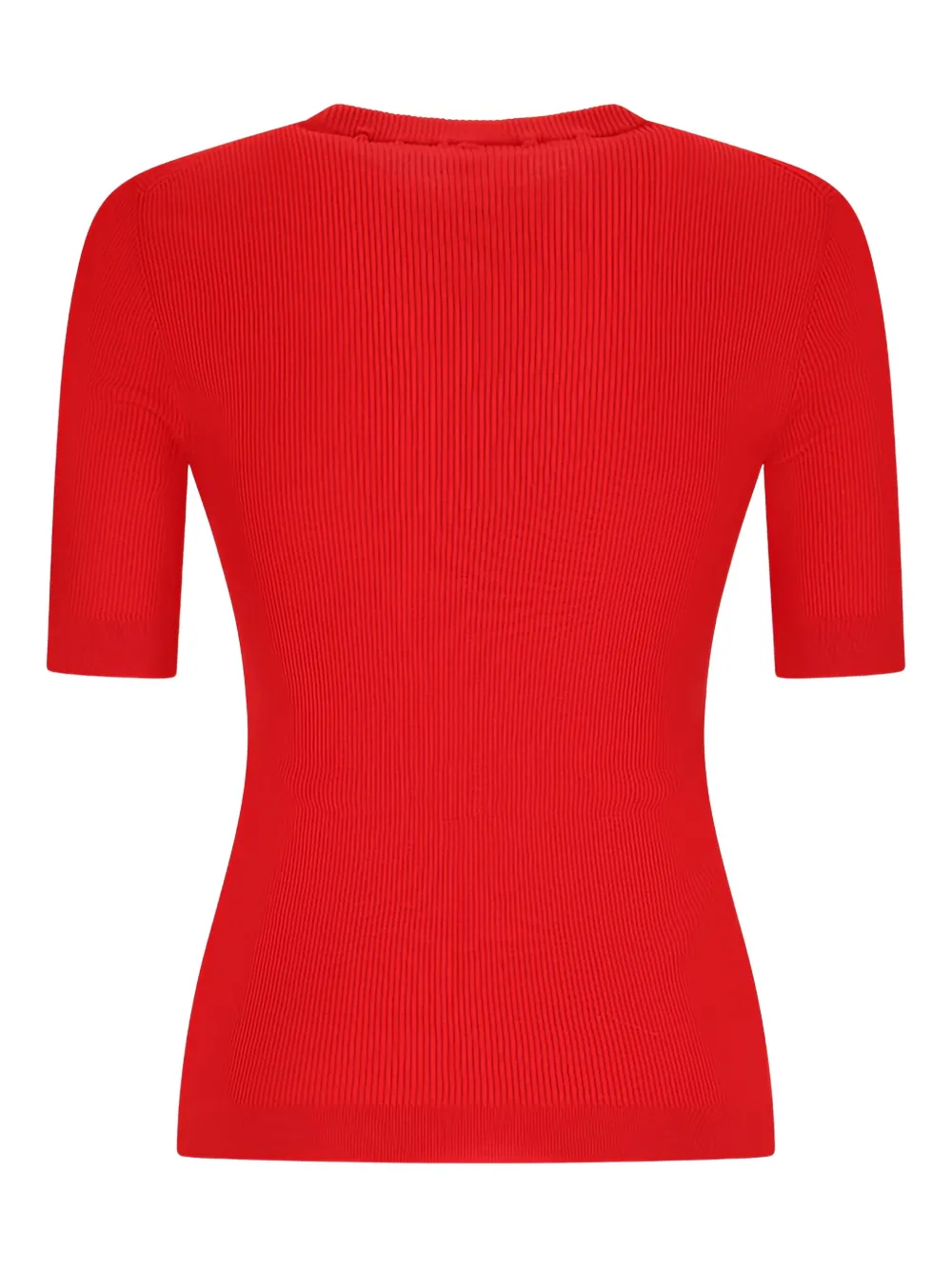 KHAITE Celina ribbed top - Rood