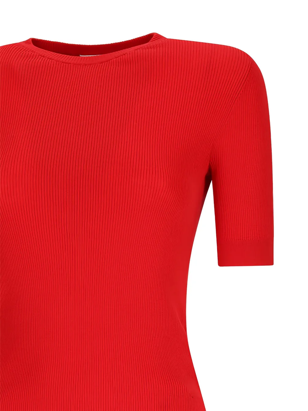 Khaite Celina Merino Wool Blend Rib Sweater In Red