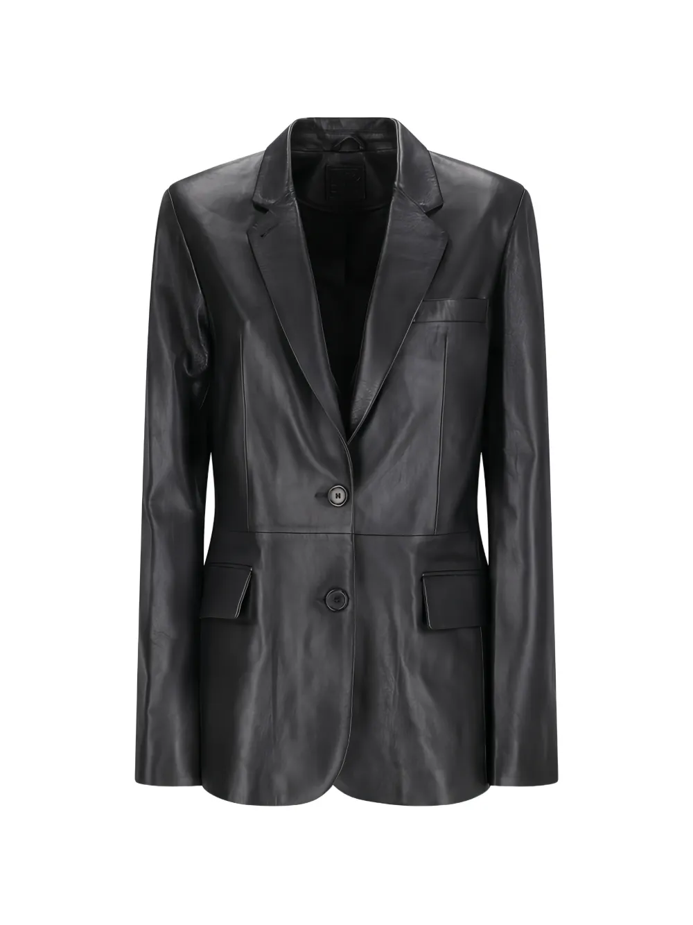 Desa 1972 buttoned leather blazer - Nero
