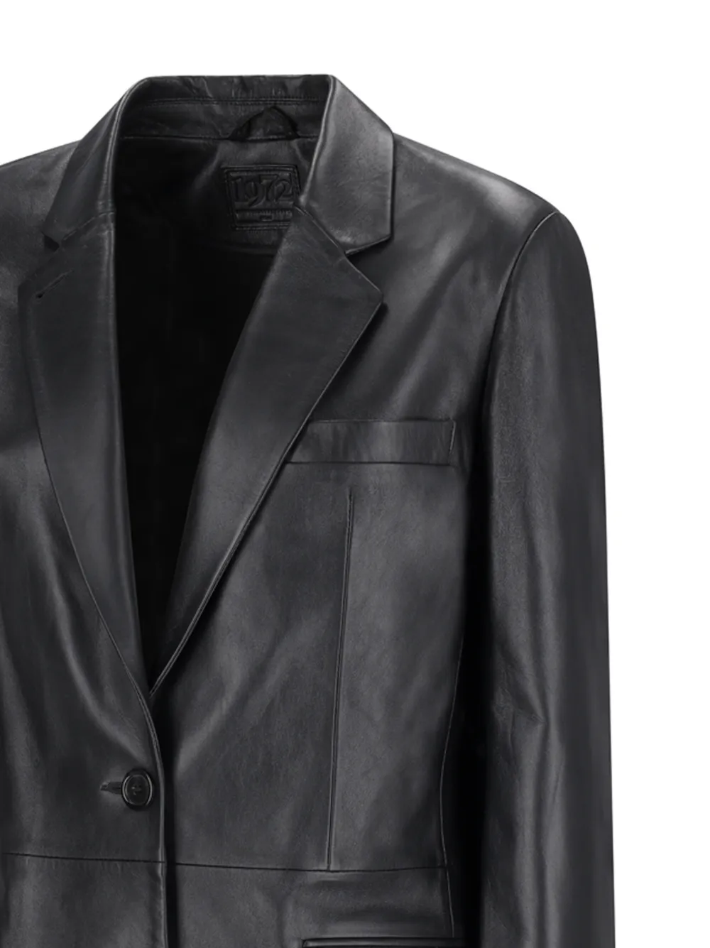  Desa 1972 Buttoned Leather Blazer - Black 