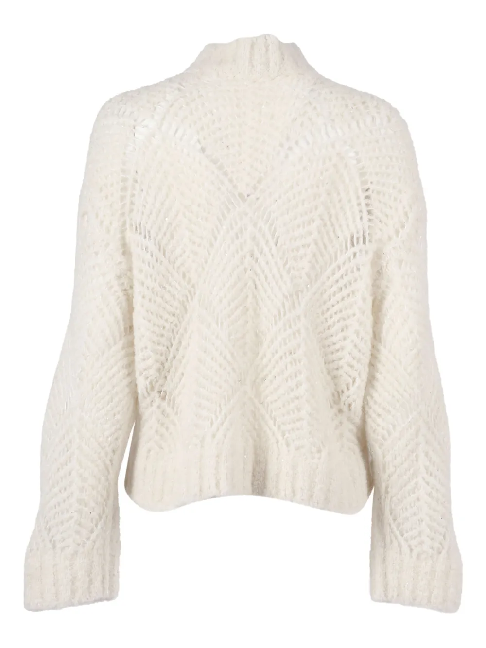 Antonelli Openwork Sweater In Neutral