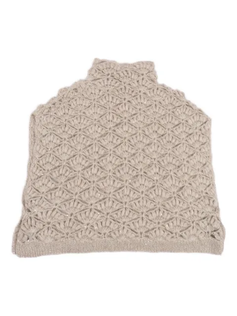 Antonelli top de crochet con detalles de lentejuelas