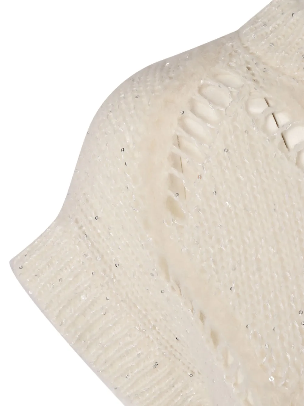 Antonelli Crew Neck Short-sleeved Sweater In Neutral