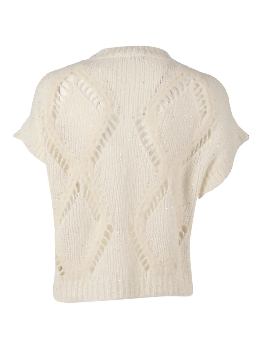 Antonelli Crew Neck Short-sleeved Sweater In Neutral