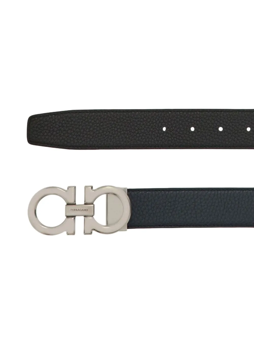 Ferragamo Riem met Gancini-gesp Blauw