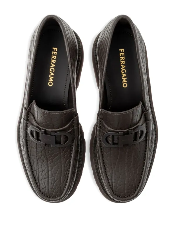 Ferragamo レザーローファー | ブラウン | FARFETCH JP