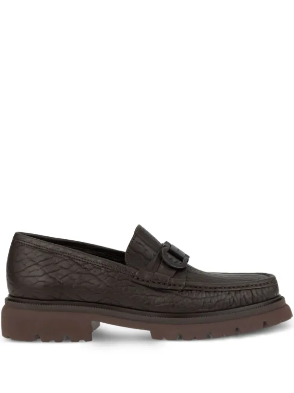 Ferragamo ブラウン ローファー Ferragamo レザーローファー | ブラウン | FARFETCH JP