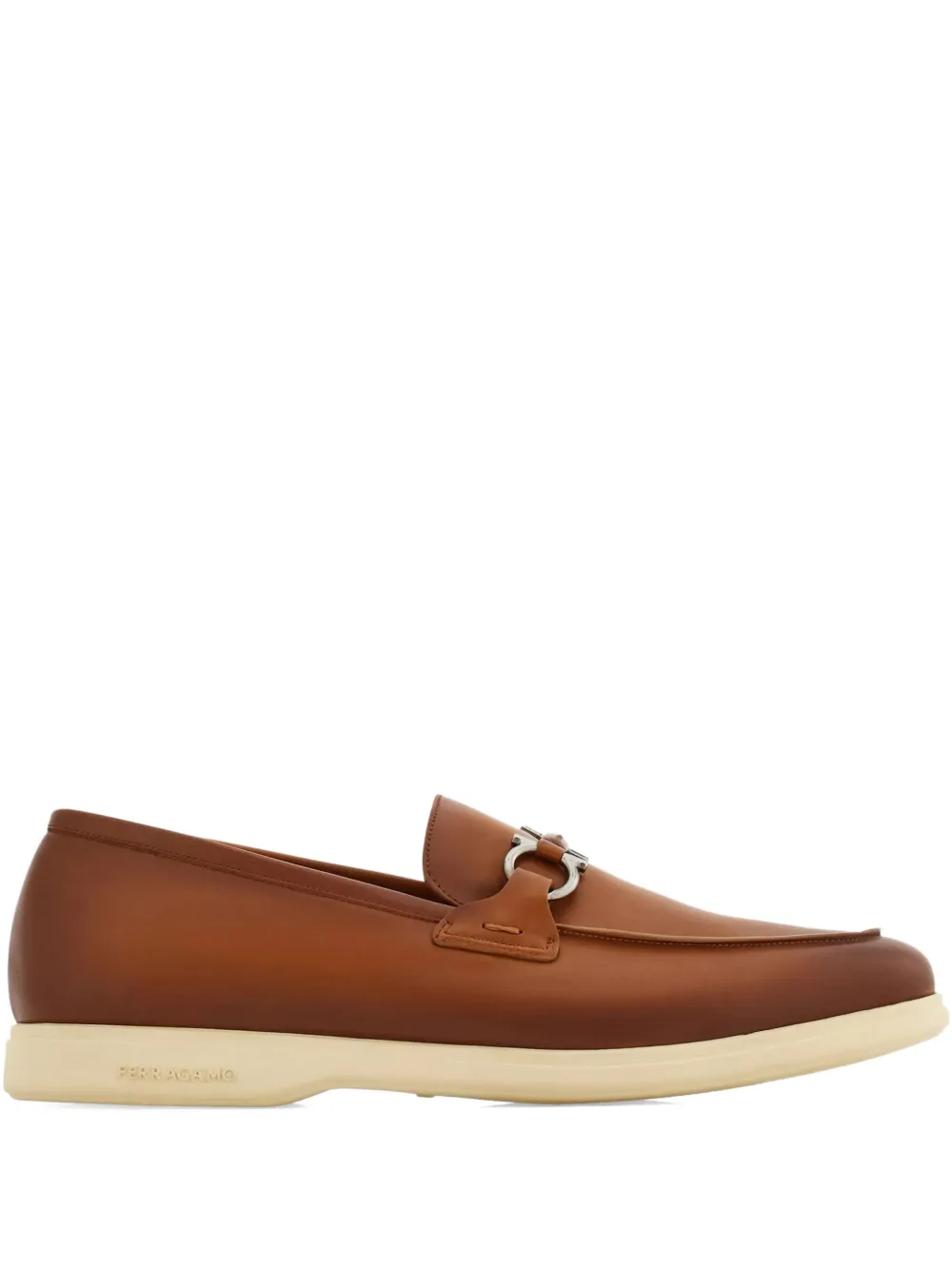 Ferragamo Gancini-detail Loafers In Brown