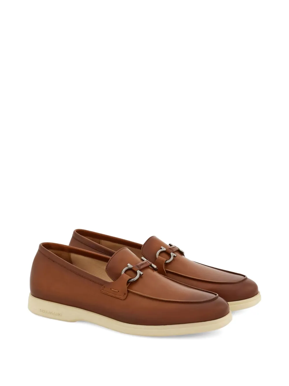Ferragamo Gancini-detail loafers - Bruin