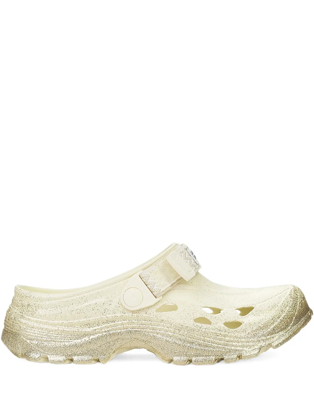 Lanvin x Suicoke Curb glittered clogs Neutrals