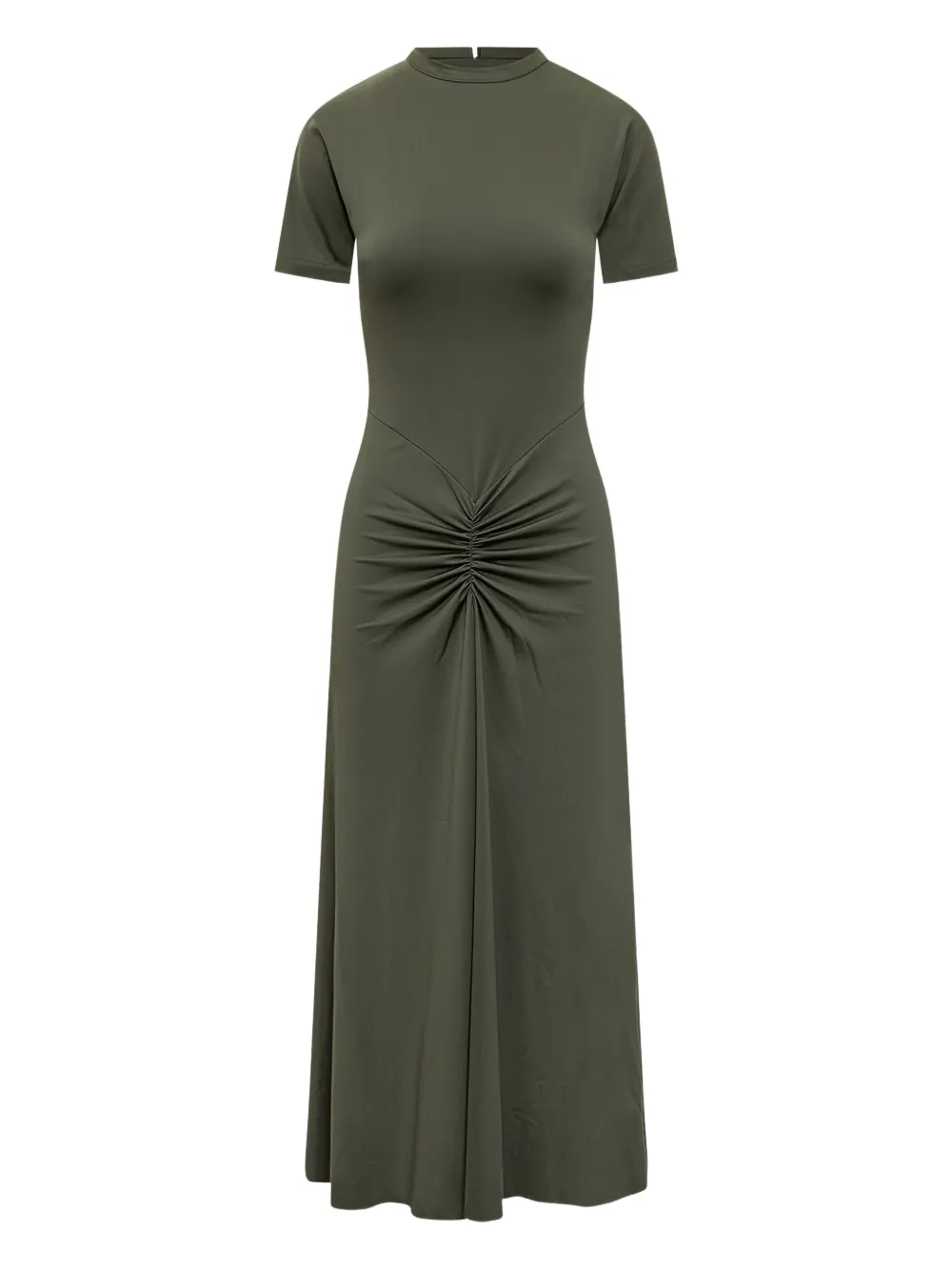 Victoria Beckham gathered midi dress Groen