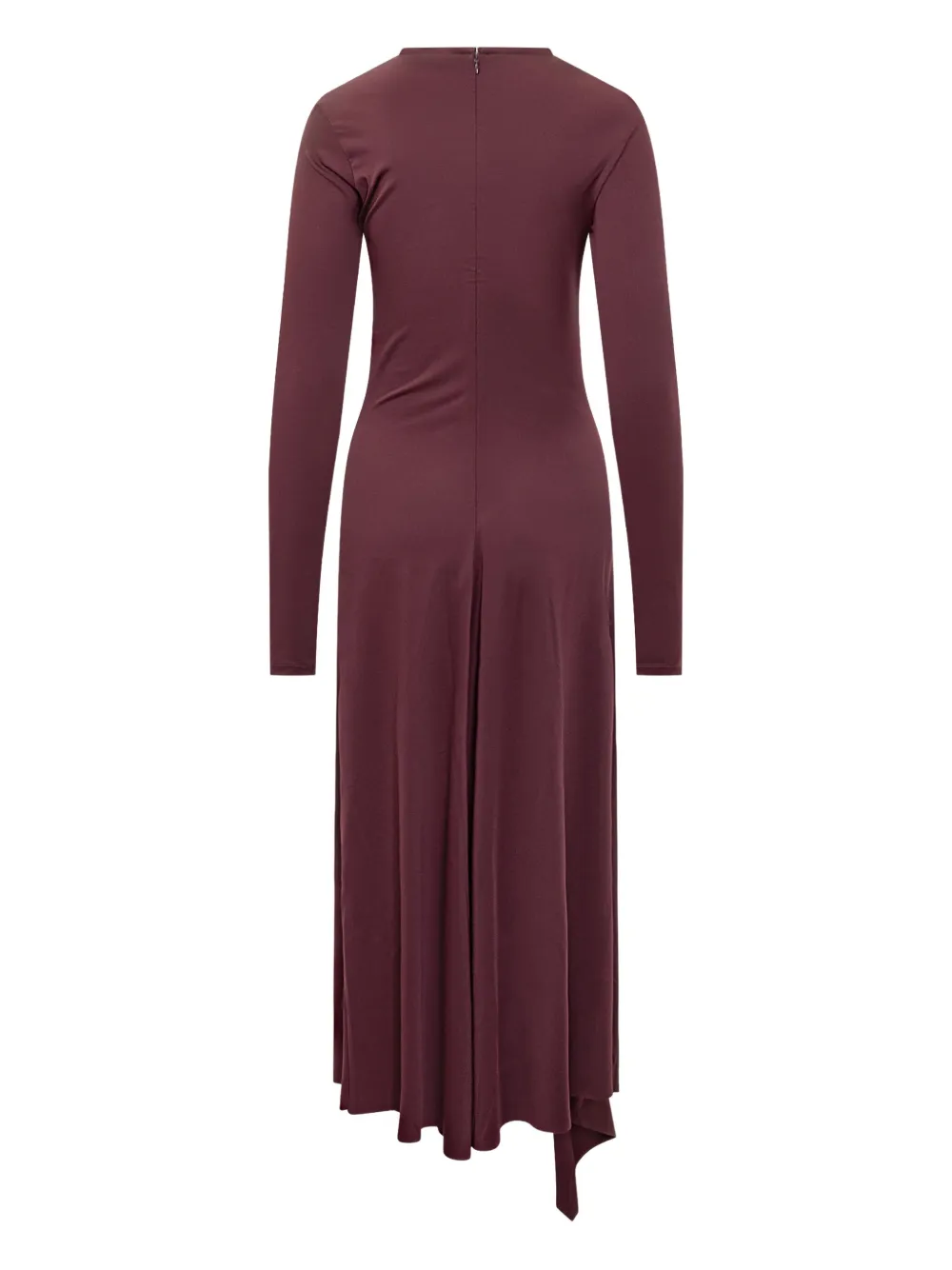 Victoria Beckham asymmetric draped midi dress Rood