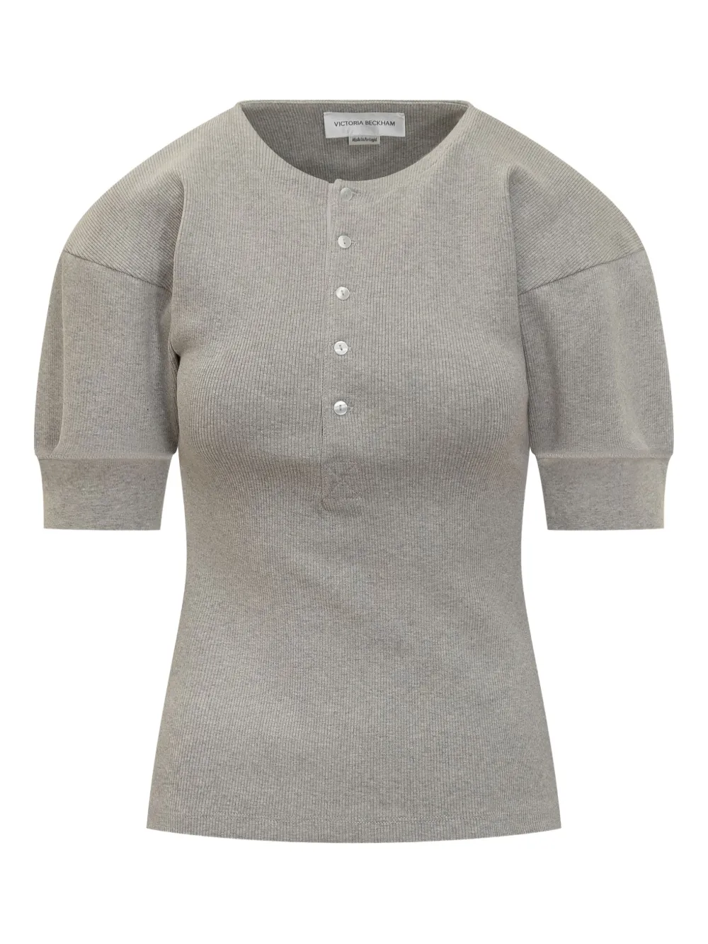 Victoria Beckham puffed-sleeve top | Grey | Image 1