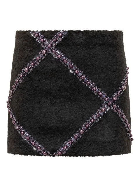 DES PHEMMES beaded-embellishment mini skirt