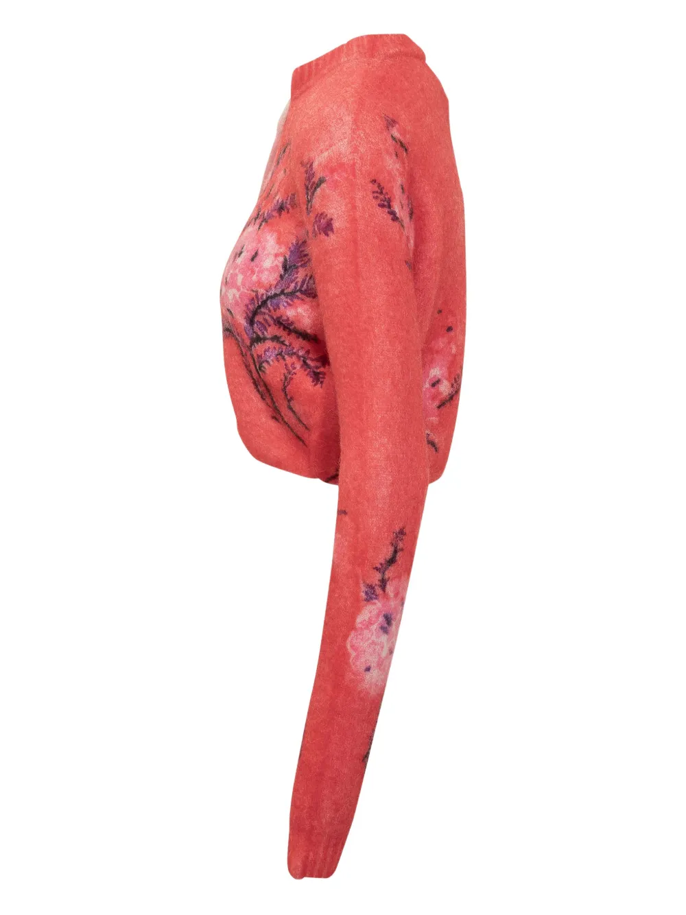 DES PHEMMES floral-print button cardigan Roze