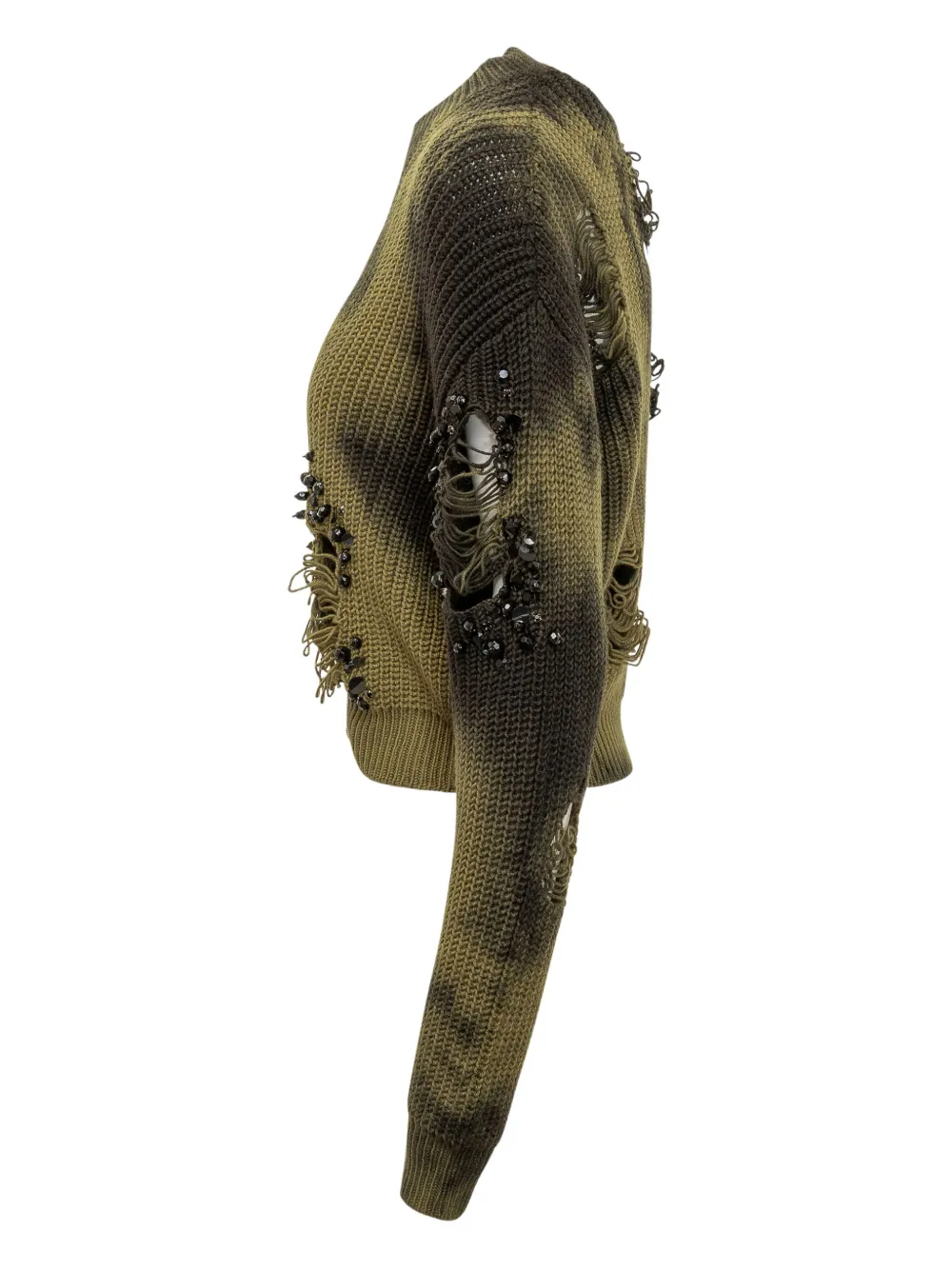 DES PHEMMES embellished distressed knit | Knitted Sweaters | Image 2