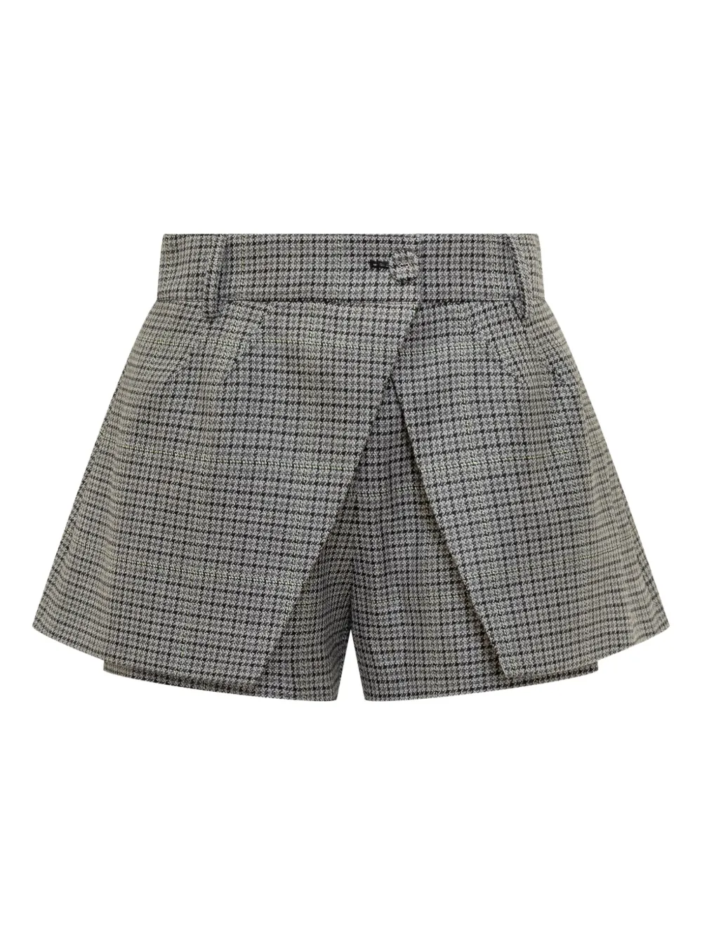 Des_phemmes Houndstooth-pattern Tailored Skort In Gray