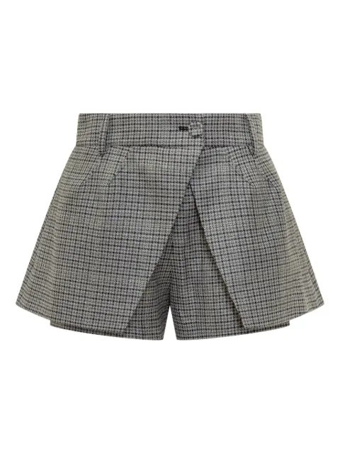 DES PHEMMES houndstooth-pattern tailored skort
