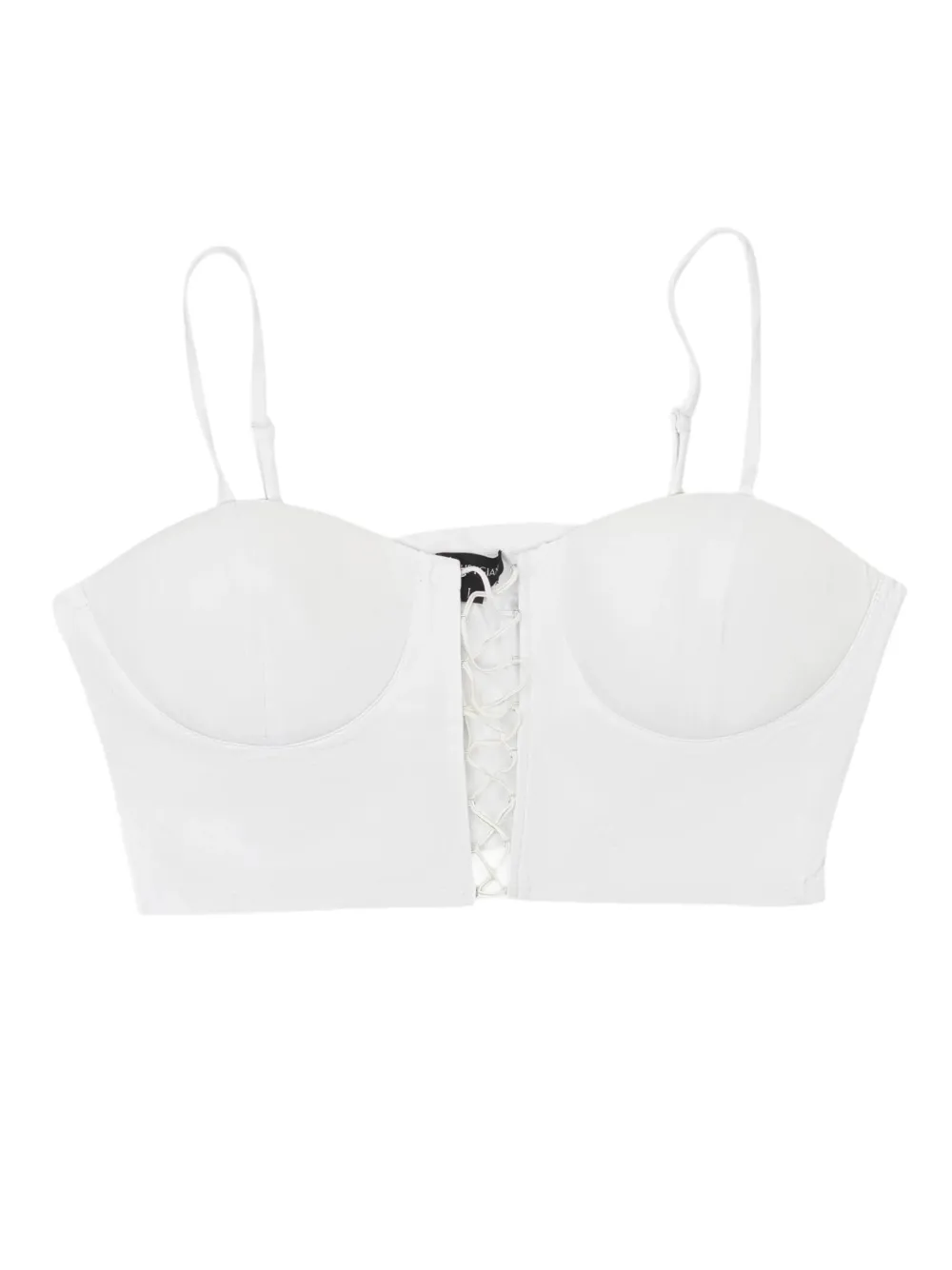 Callipygian Bustier top met veterdetail Wit