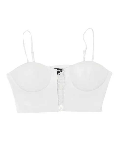 Callipygian lace-up bustier top