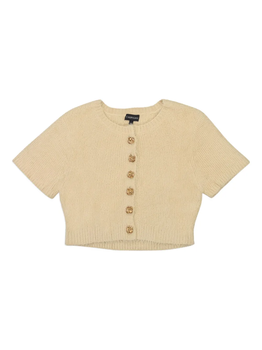 Callipygian Vest met korte mouwen Beige