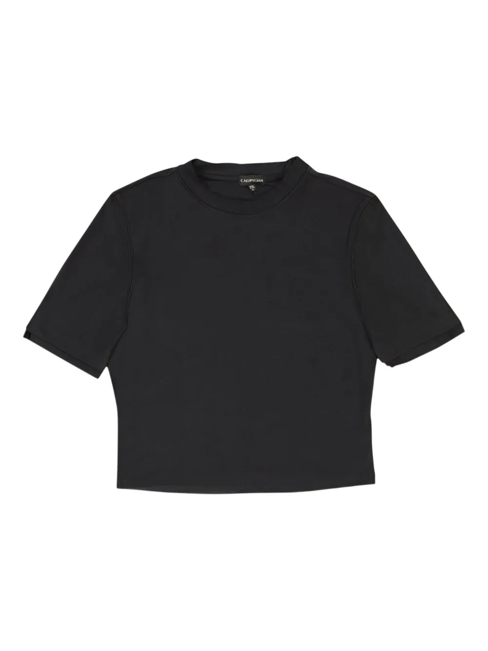 Callipygian Scuba Crew-neck T-shirt In Black