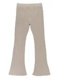 Callipygian lurex flared trousers - Neutrals
