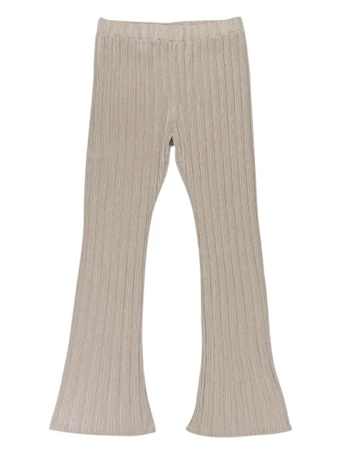 Callipygian lurex flared trousers