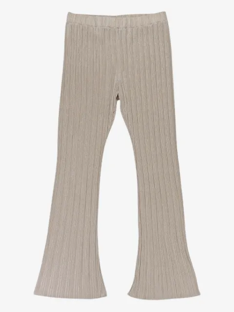 Callipygian lurex flared trousers